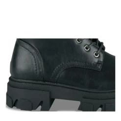 Bottes NOIR Fille Motif Uni Lacets