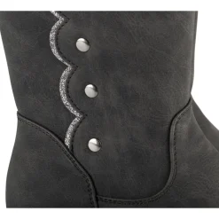 Bottes NOIR Fille Motif Uni Fermeture éclair