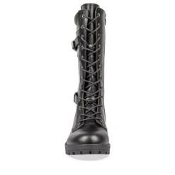 Bottes NOIR Fille Motif Uni Lacets