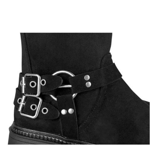 Bottes NOIR Fille Motif Uni Fermeture éclair