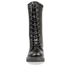 Bottes NOIR Fille Motif Uni Lacets