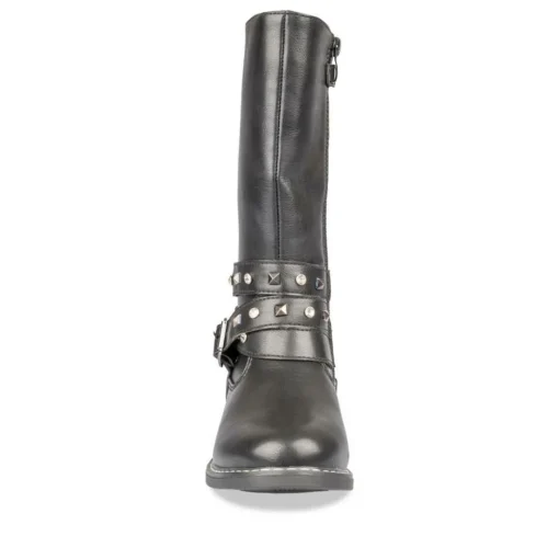 Bottes NOIR Fille Motif Uni Fermeture éclair