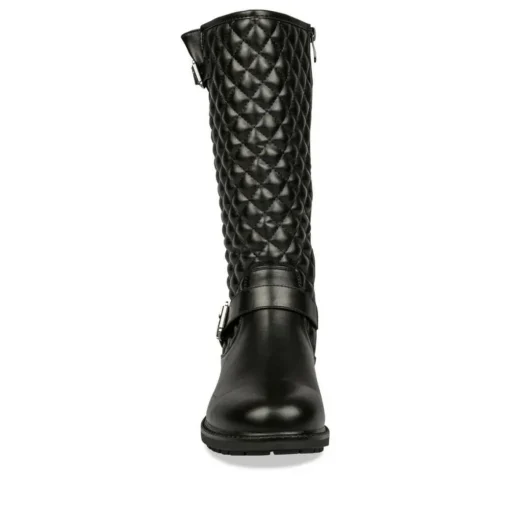 Bottes NOIR Fille Motif Uni Fermeture éclair