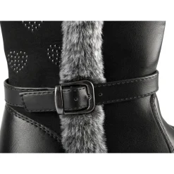 Bottes NOIR Fille Motif Uni Fermeture éclair