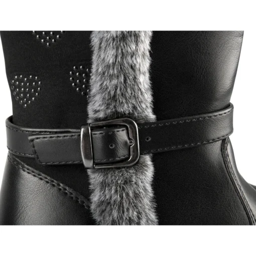 Bottes NOIR Fille Motif Uni Fermeture éclair