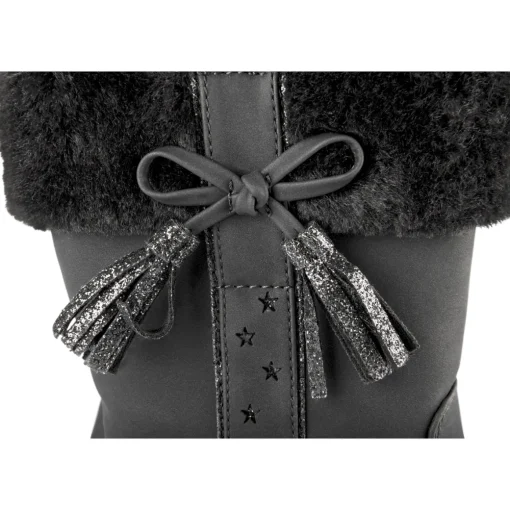 Bottes NOIR Fille Motif Uni Fermeture éclair