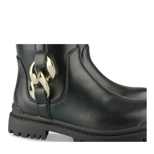 Bottes NOIR Fille Motif Uni Fermeture éclair