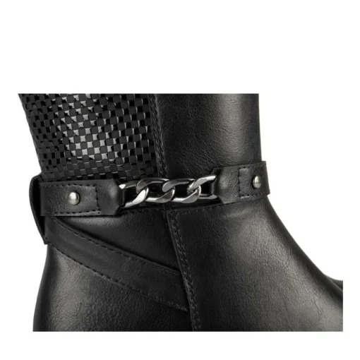 Bottes NOIR Fille Motif Uni Fermeture éclair