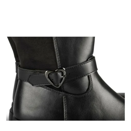 Bottes NOIR Fille Motif Uni Fermeture éclair