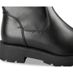Bottes NOIR Fille Motif Uni Fermeture éclair