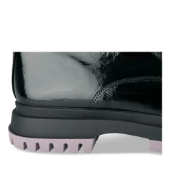 Bottes NOIR Fille Motif Vernis Lacets
