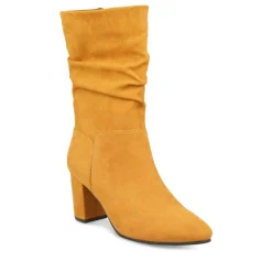Bottes Plissé JAUNE Femme