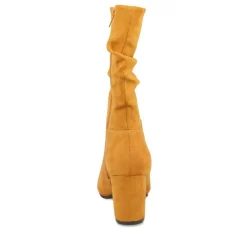 Bottes Plissé JAUNE Femme