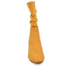 Bottes Plissé JAUNE Femme