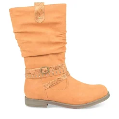 Bottes Plissé JAUNE Fille Fermeture éclair