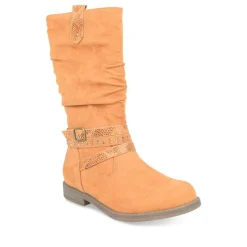 Bottes Plissé JAUNE Fille Fermeture éclair