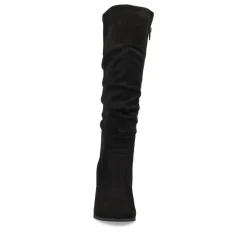 Bottes Plissé NOIR Femme Fermeture éclair