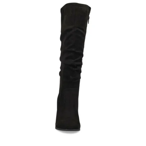 Bottes Plissé NOIR Femme Fermeture éclair