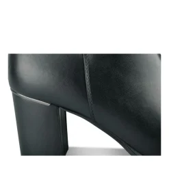 Bottes Plissé NOIR Femme Motif Uni Fermeture éclair
