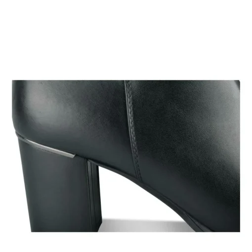 Bottes Plissé NOIR Femme Motif Uni Fermeture éclair