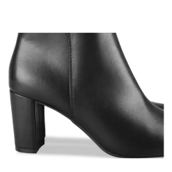 Bottes Plissé NOIR Femme Motif Uni Fermeture éclair