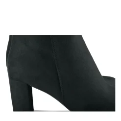 Bottes Plissé NOIR Femme Motif Uni Fermeture éclair