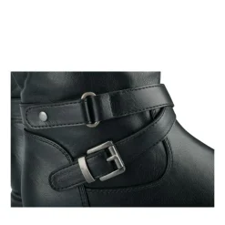 Bottes Plissé NOIR Fille Motif Uni Fermeture éclair