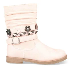 Bottes Plissé ROSE Fille Motif Uni Fermeture éclair