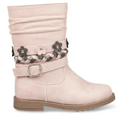 Bottes Plissé ROSE Fille Motif Uni Fermeture éclair
