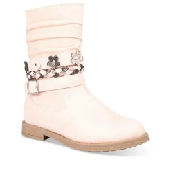 Bottes Plissé ROSE Fille Motif Uni Fermeture éclair