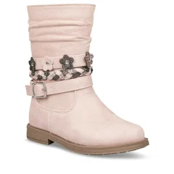 Bottes Plissé ROSE Fille Motif Uni Fermeture éclair