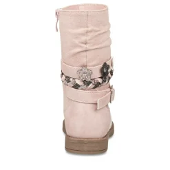 Bottes Plissé ROSE Fille Motif Uni Fermeture éclair