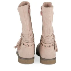 Bottes Plissé ROSE Fille Motif Etoiles Fermeture éclair