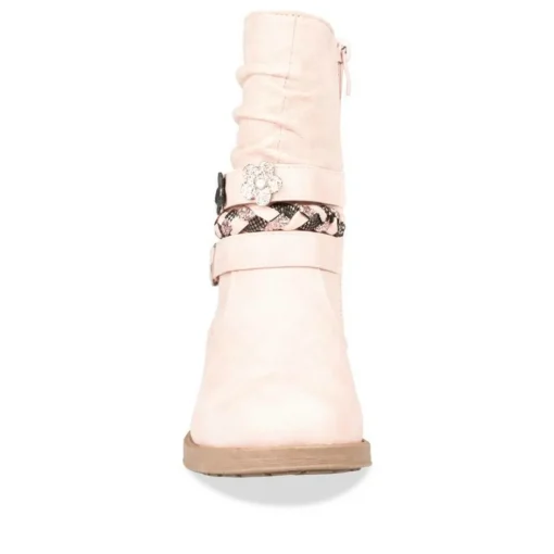 Bottes Plissé ROSE Fille Motif Uni Fermeture éclair
