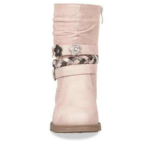 Bottes Plissé ROSE Fille Motif Uni Fermeture éclair