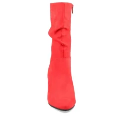Bottes Plissé ROUGE Femme
