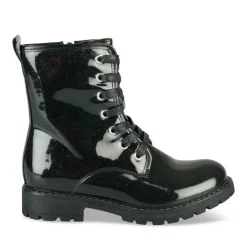 Bottes Rangers NOIR Fille Motif Paillettes Lacets