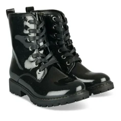 Bottes Rangers NOIR Fille Motif Paillettes Lacets