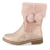 Bottes ROSE Fille Motif Etoiles Fermeture éclair