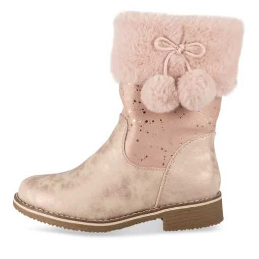 Bottes ROSE Fille Motif Etoiles Fermeture éclair
