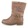 Bottes ROSE Fille Motif Etoiles Fermeture éclair