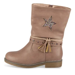 Bottes ROSE Fille Motif Etoiles Fermeture éclair