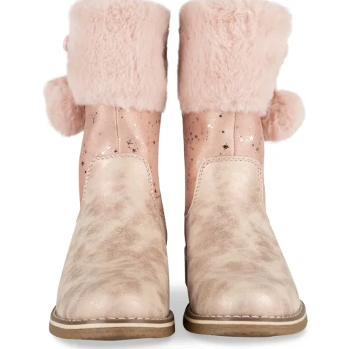 Bottes ROSE Fille Motif Etoiles Fermeture éclair