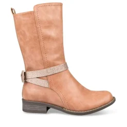 Bottes ROSE Fille Motif Uni Fermeture éclair