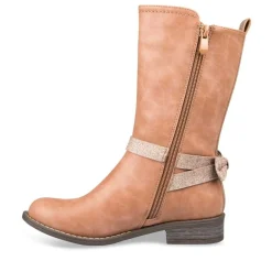 Bottes ROSE Fille Motif Uni Fermeture éclair
