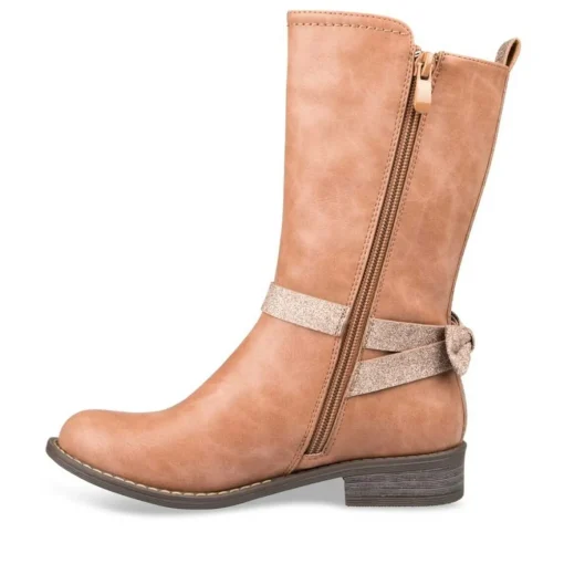 Bottes ROSE Fille Motif Uni Fermeture éclair
