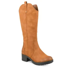 Bottes Santiag COGNAC Femme Fermeture éclair