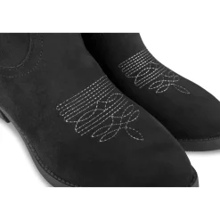 Bottes Santiag NOIR Femme Motif Uni A Enfiler