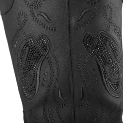 Bottes Santiag NOIR Femme Motif Uni Fermeture éclair