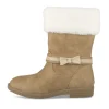 Bottes TAUPE Fille Motif Uni Fermeture éclair